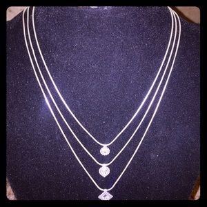 COPY - Brighton 3 tiered Rhinestone Necklace!
